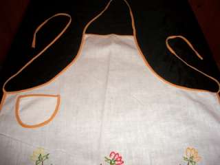 Description Lovely hand embroidered calico child apron SIZE 