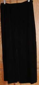 CHICOS TRAVELERS Jet Black Slinky Straight Back Slit Skirt Size 3 ~ 16 