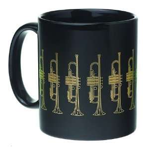 Trumpet Mug Black and Gold