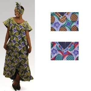  African Print Dress   Green 2X 