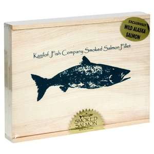 Kasilof Fish Company Smoked Pacific Salmon, 8 Ounce Fillet in Gift Box