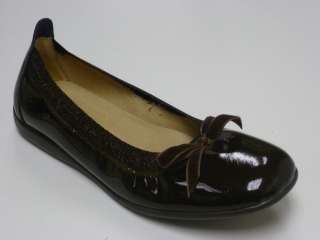 GORGEOUS GIRLS ANDANINES BROWN PATENT LEATHER BALLET SHOES EUR SIZES 