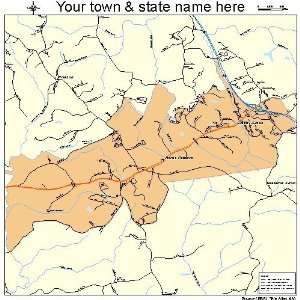  Street & Road Map of Horse Pasture, Virginia VA   Printed 