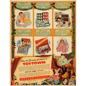 1949 Ad Elmer Elf Toytown Butler Brothers Plasco Sunruco Toys Doubl 