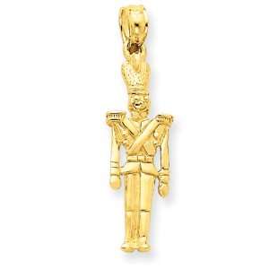  14k Polished 3 D Toy Soldier Pendant West Coast Jewelry 