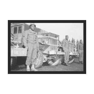  24th Infantry Waiting to Advance on Japanese 12x18 Giclee 