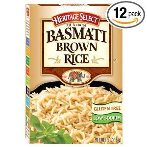 Heritage Select Basmati Rice, Brown Basmati, 6.5 Ounce Boxes (Pack of 