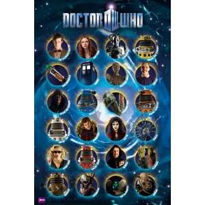  Doctor Who   TV Show Poster (24 Characters Collage) (Size 