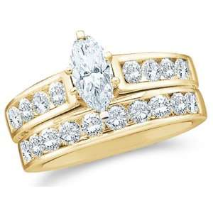  Size   8.5   14k Yellow Gold Diamond Ladies Womens Bridal 