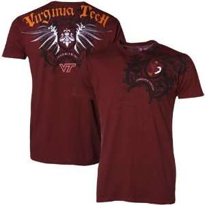  My U Virginia Tech Hokies Maroon Razor Wing T shirt 