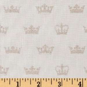   Michael Miller Antiquity Send In The Crowns Linen Fabric By The Yard