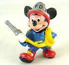 Vintage Mickey Mouse Mini PVC Figurine Fireman Hose