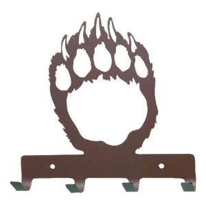 Bear Paw Print Metal Key Rack 
