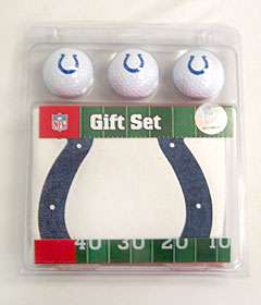Indianapolis Colts 3 Golf Balls + Towel Gift Set  