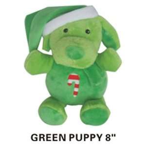    Great China Holiday Green Christmas Puppy 8 Inch