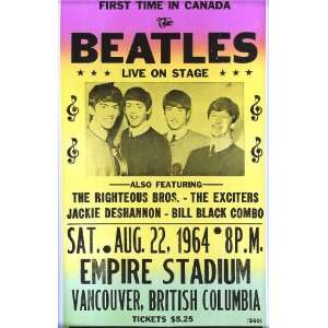 The Beatles Live in Concert At Empire Stadium 1964 14 X 22 Vintage 