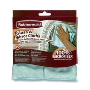  Rubbermaid Glass And Mirror Cloths, Nonabrasive, 12x12 