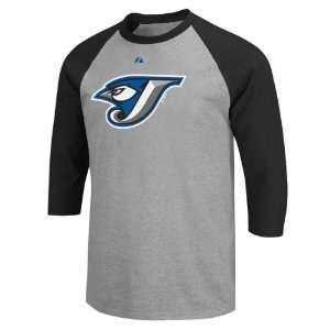  Toronto Blue Jays Official Logo 3/4 Raglan Shirt Sports 