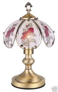 rose red rose flower butterfly 14 inch touch lamp  