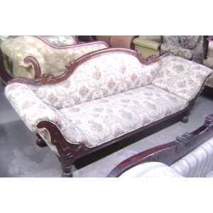  VERY BEAUTIFUL FLORAL MAHAGONY COUCH