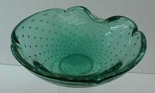 Wonderful Pretty Green Suspended Bubbles MURANO Bowl  