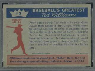 1959 Fleer 2 Babe Ruth Ted Williams PSA 6 (0886)  