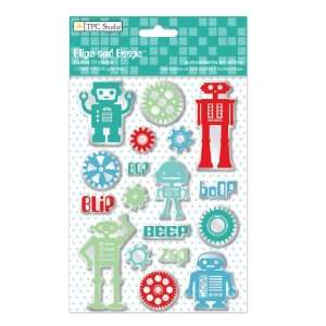  Blips & Beeps Foil Dome Stickers 4 1/2 Inch by 6 Inch 