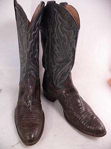 Justin Snake Brown Blue 10.5 D Mens Western Boots  