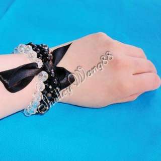 Korean Fashion Cool Beads Strand with Heart Wristband Cuff Belt 