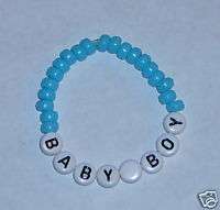 Personalized Baby Boy Name Bracelet Beaded Keepsake  