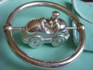 RARE Tiffany & Co Sterling Spin Racing Car Baby Rattle  