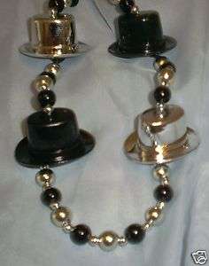 TOP HAT NEW YEAR BEAD MARDI GRAS BEADS PARTY FAVORS  