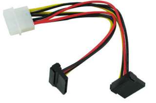Dual SATA Power Cable Adapter with 90 degree Angle  