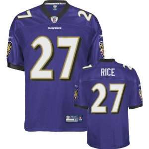 Ray Rice Jersey Reebok Authentic Purple #27 Baltimore Ravens Jersey 