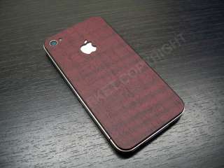   4S ROYAL SYCAMORE WOOD PROTECTOR SKIN DECAL FRONT AND BACK 4 PCS