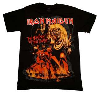   Maiden Number Of The Beast Album Cover Rock Band T Shirt Tee  