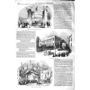  1843 TRIUMPHAL ARCH BELGRAVE GATE LEICESTER NEWS ROOMS 