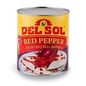Del Sol Diced Red Bell Peppers   #10 Can Grocery & Gourmet Food