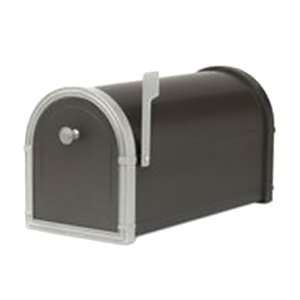 Bellevue Mailbox (Black w/ White Bronze Accents)