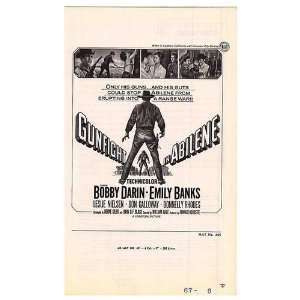  Gunfight In Abilene Original Movie Poster, 8 x 11 (1967 