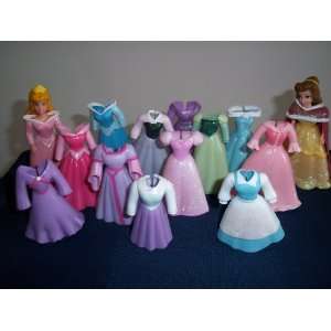   Polly Pocket Princess Dress Clothing Lot & 2 Dolls 