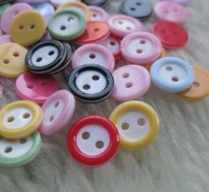 11mm lots 200pcs plastic buttons cute bady craft/sewing/doll Mix color 