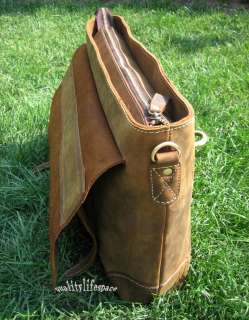 Vintage Real Leather MESSENGER SHOULDER SATCHEL BAG MEN  