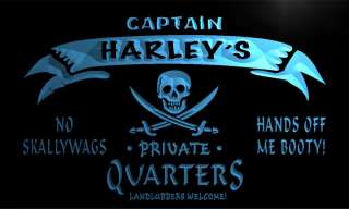 pw521 b Harleys Captain Quarters Pirate Beer Man Cave Bar Beer Neon 