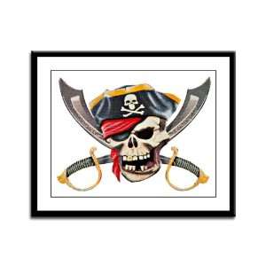   Print Pirate Skull with Bandana Eyepatch Gold Tooth 