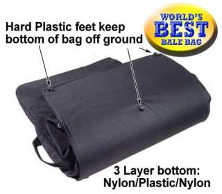 Heavy Duty Full Hay Bale Bag 3 Layer Bottom Nylon Black  