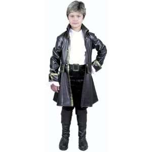  Kids Black Pirate Costume (SizeX large 12 14) Toys 