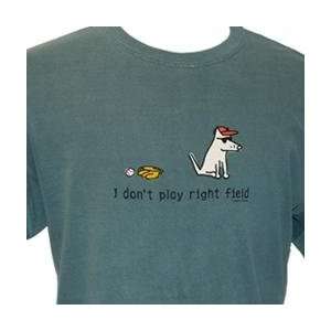 Designer Cotton T Shirt   Garment Dyed I Dont Play Right Field T 