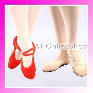 Comfortable Girls Canvas Ballet Dance Shoes Fitness Flat Slippers  3 