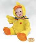 Easter Doll, Quackers, 10 Inch Plush Doll in Porcelain